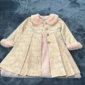 Blueberi Boulevard Cream and Pink Formal Dress